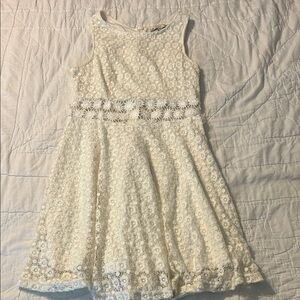Iris White Lace Mini Dress